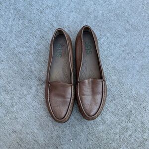 SAS Simplify Loafer Shoes Womens Size‎ 9 Copper Brown Leather Tripad Comfort Moc